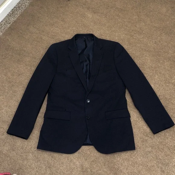 J Crew Thompson Blazer Size 40R Navy Blue Cotton Blend